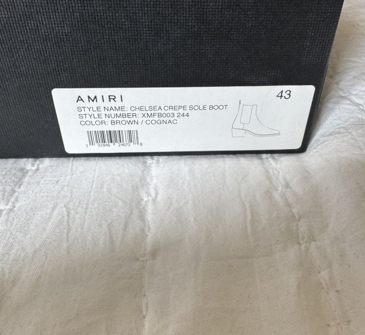 Amiri Chelsea Crepe Sole Boot - Brown Cognac Never Worn