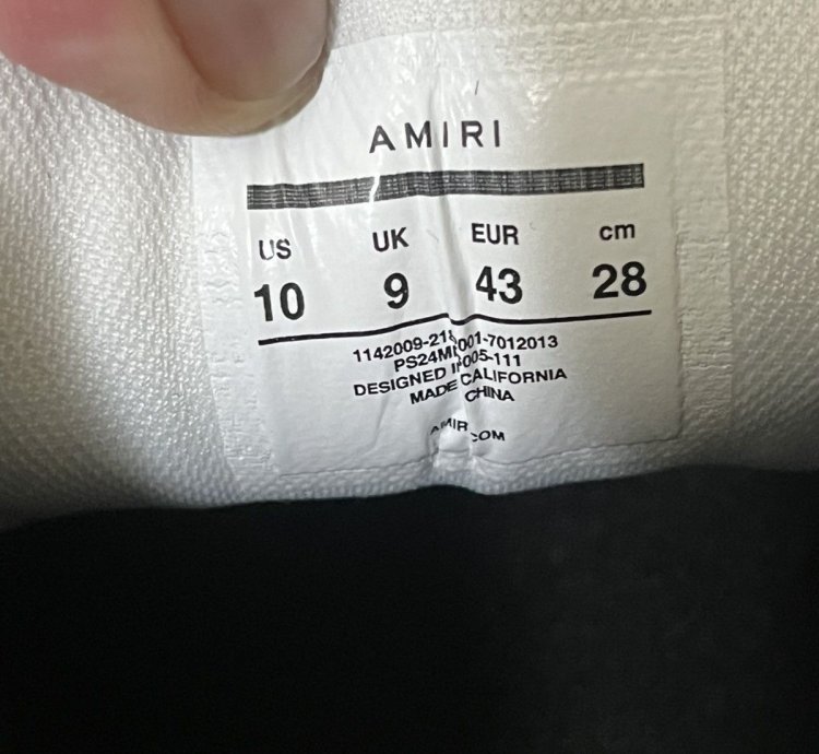 Amiri Chunky Skeleton Low Top Sneakers Sz 10us