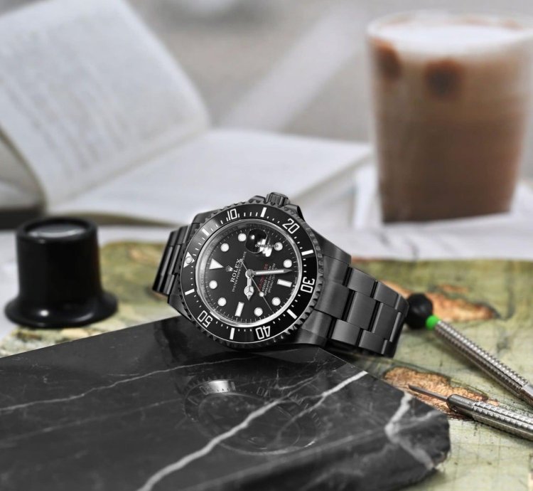 Rolex Sea-dweller 43mm Black Pvd Dlc Coated Stainless Steel Watch 126600