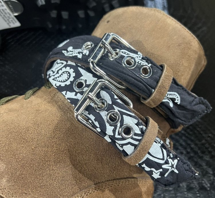 Amiri Combat Bandana Suede Boots