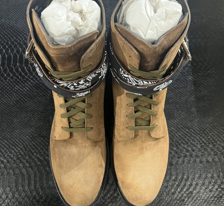 Amiri Combat Bandana Suede Boots