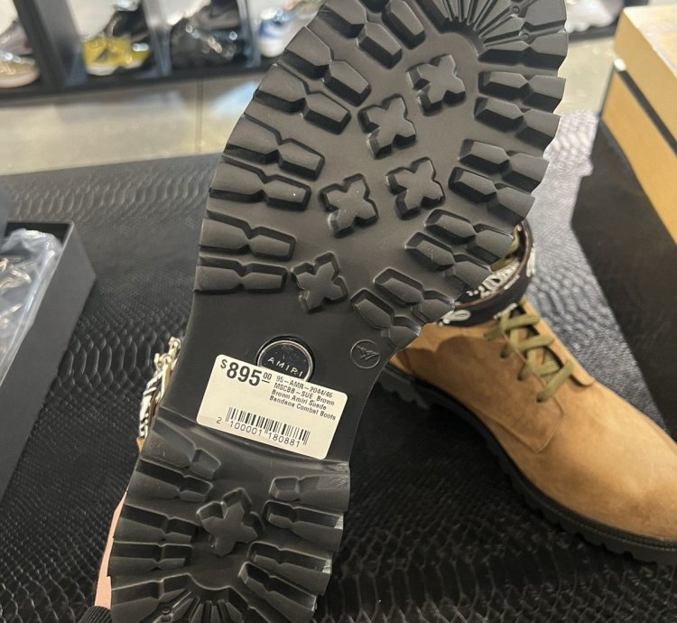Amiri Combat Bandana Suede Boots