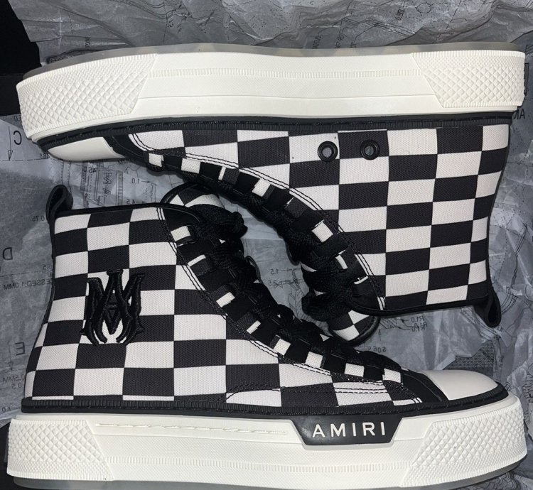 Amiri Court Checkered High-top Sneaker