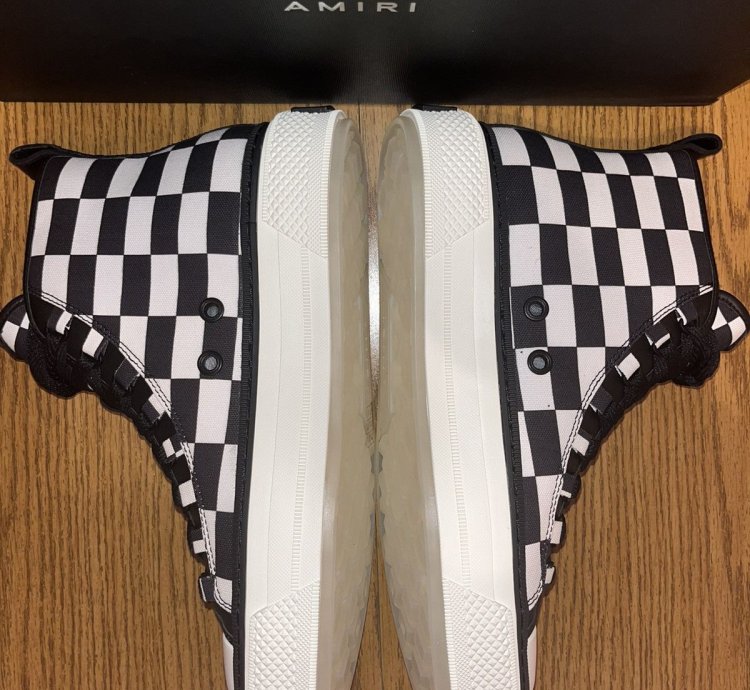 Amiri Court Checkered High-top Sneaker