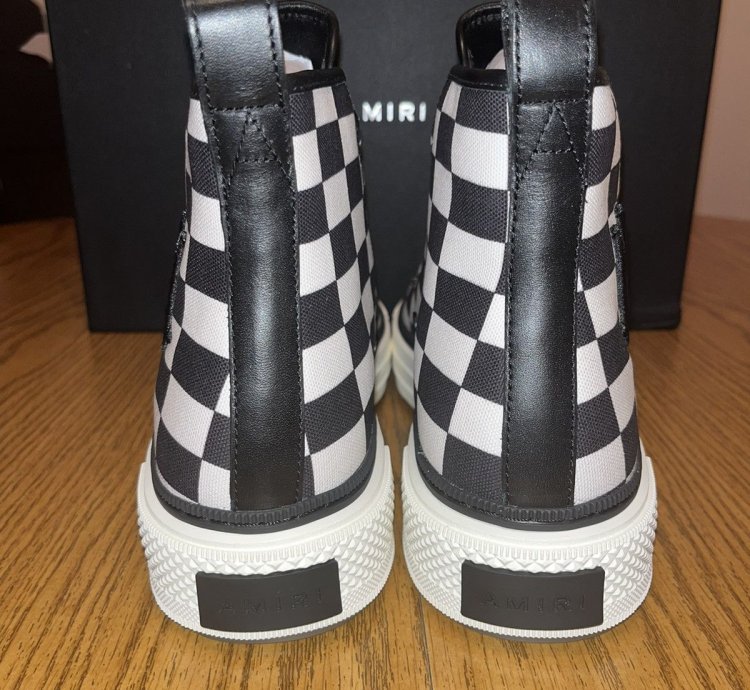Amiri Court Checkered High-top Sneaker