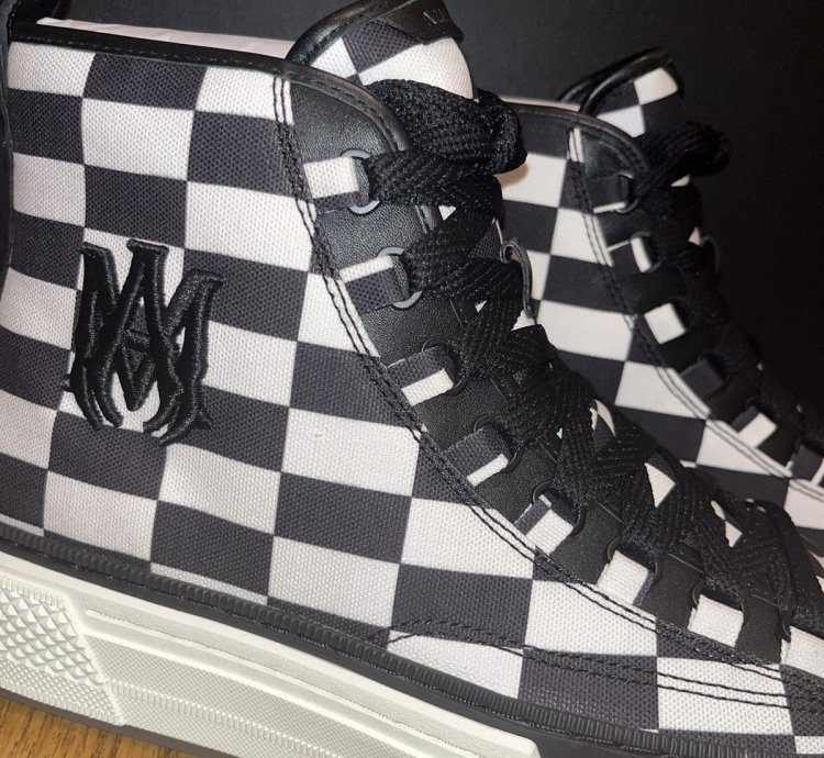 Amiri Court Checkered High-top Sneaker
