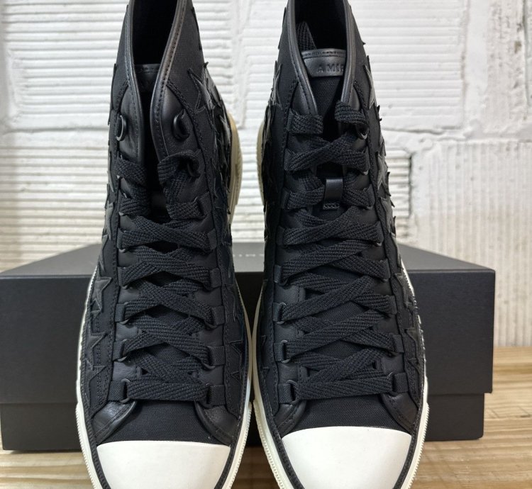 Amiri Court High Black Stars Sneaker Sz 46