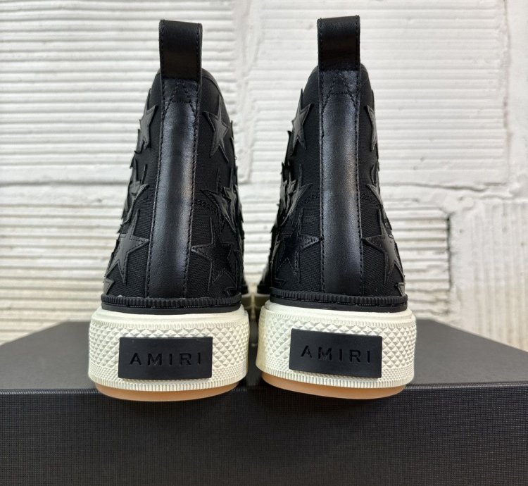 Amiri Court High Black Stars Sneaker Sz 46