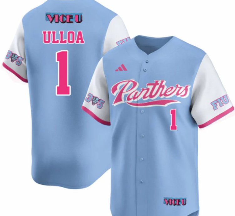Alex Ulloa Jersey 1 Fiu Baseball 2025 Vice U Stitched Blue