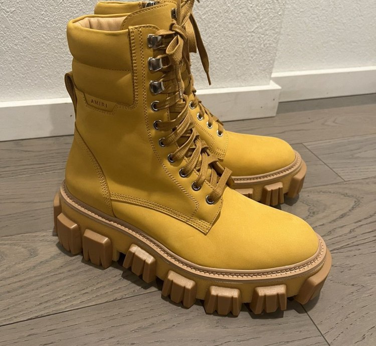 Amiri Crepe Lug Combat Boots