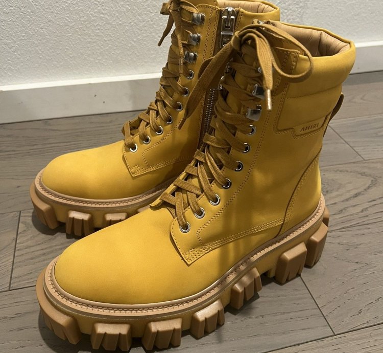 Amiri Crepe Lug Combat Boots