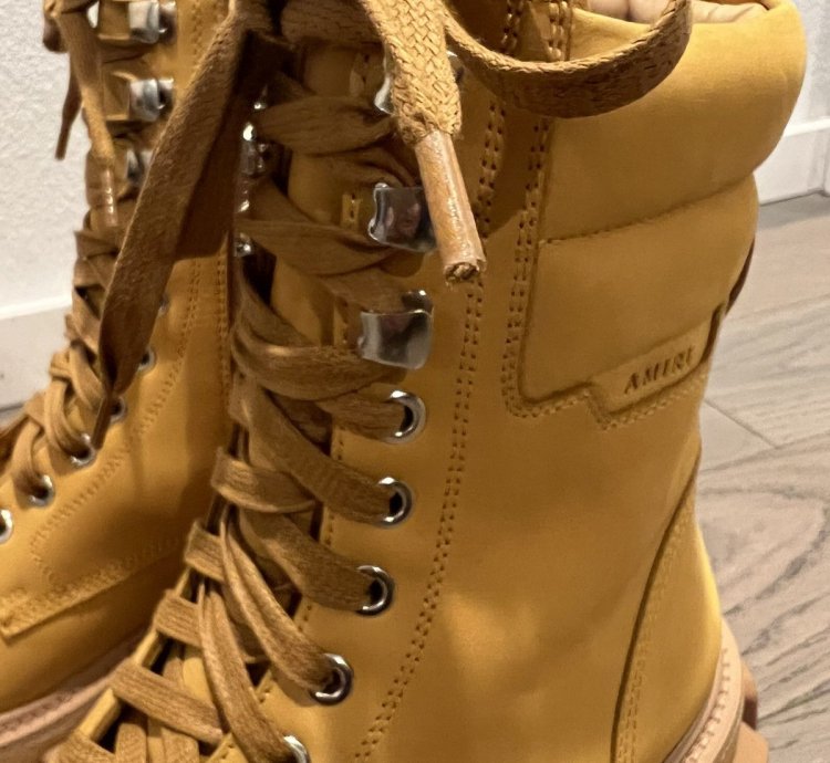 Amiri Crepe Lug Combat Boots