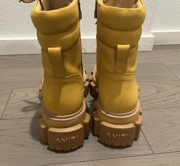 Amiri Crepe Lug Combat Boots