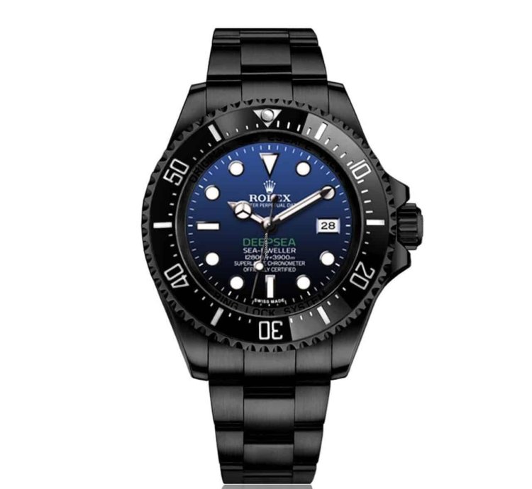 Rolex Sea-dweller Deepsea Pvd Dlc Coated Stainless Steel Watch 116660 blue