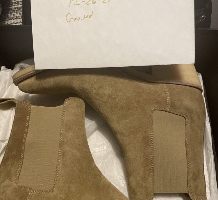 Amiri Crepe Suede Chelsea Boot Tan Point Toe Sz8us 41