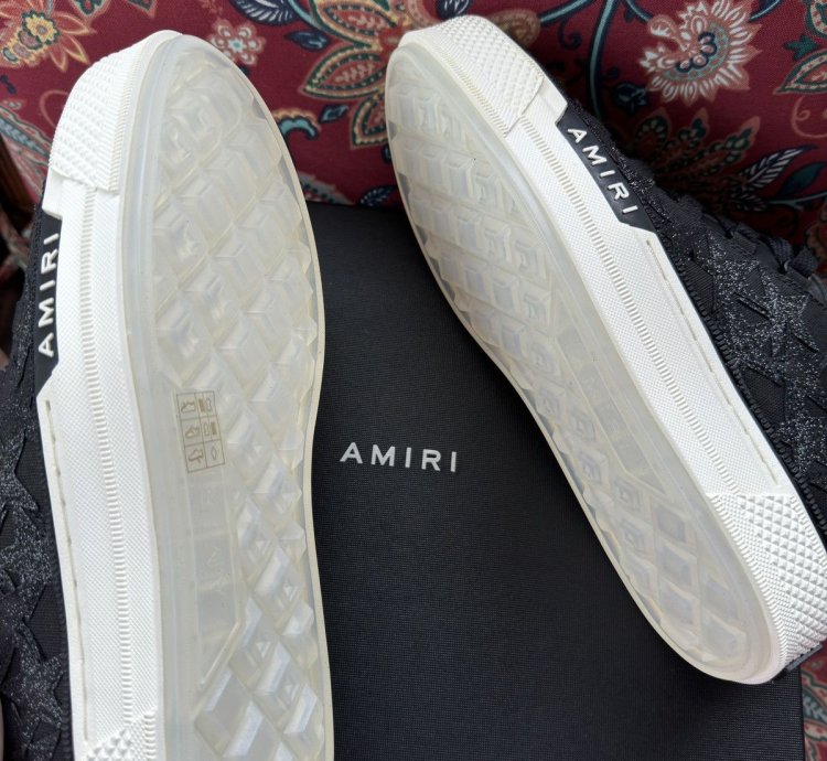 Amiri Crystal Glitter Star Sneakers