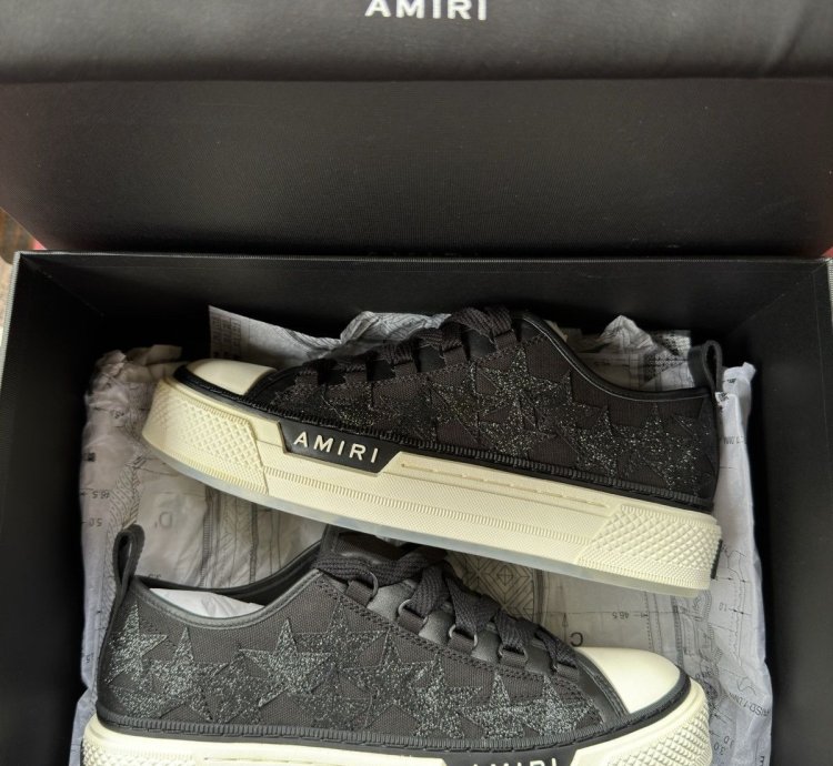 Amiri Crystal Glitter Star Sneakers
