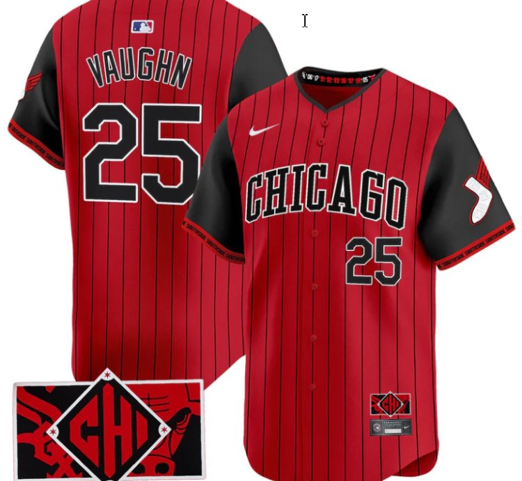 Andrew Vaughn Jersey 25 Chicago White Sox 2025 City Connect Limited Red Black