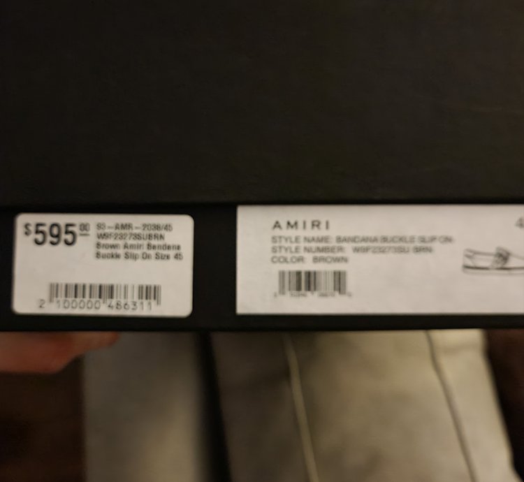 Amiri Dead Mint Box Bandana Slip Ons