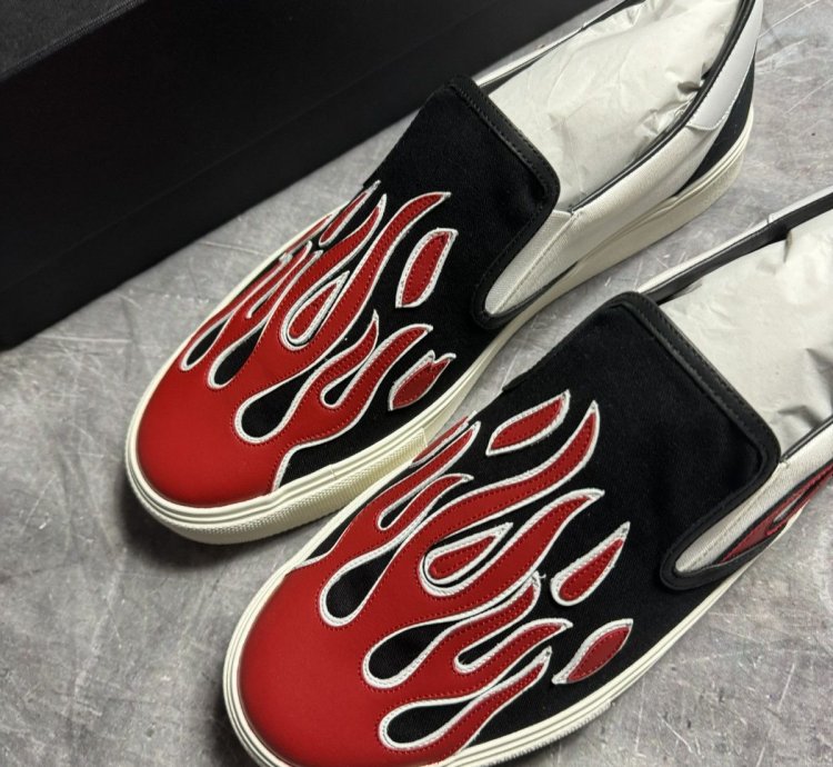 Amiri Flame Slip On Low-top Sneakers
