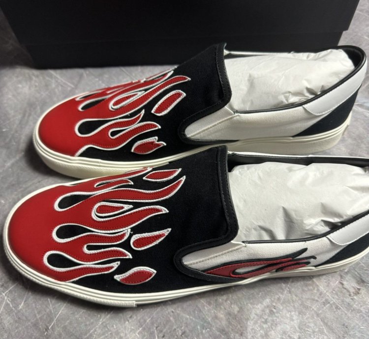 Amiri Flame Slip On Low-top Sneakers