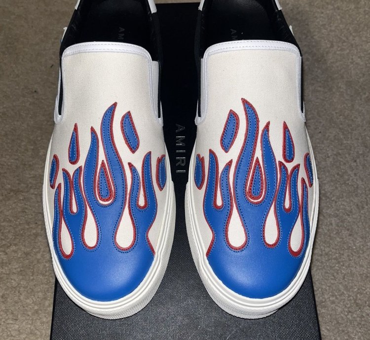 Amiri Flame Slip-on Red Blue