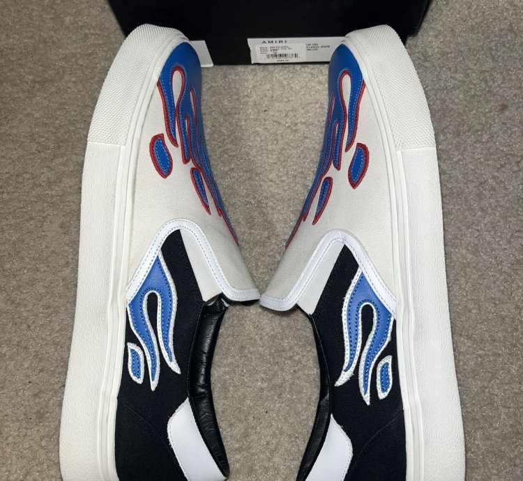 Amiri Flame Slip-on Red Blue