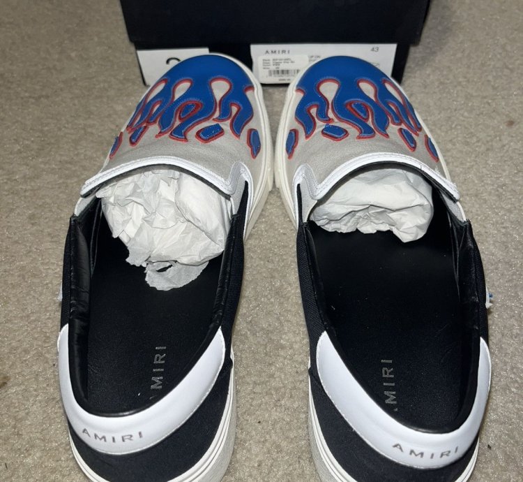 Amiri Flame Slip-on Red Blue