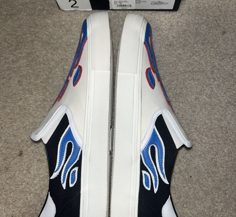 Amiri Flame Slip-on Red Blue