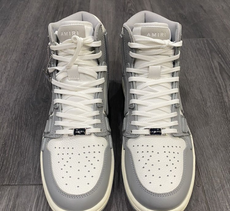 Amiri Grey Skeleton High Top Sneaker Size 8