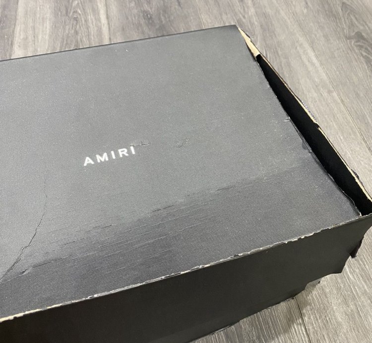 Amiri Grey Skeleton High Top Sneaker Size 8