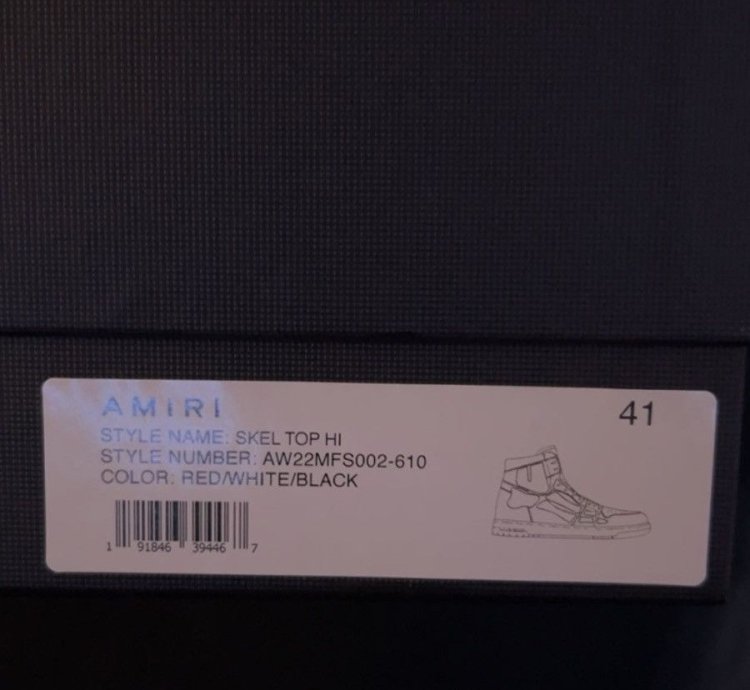 Amiri High Top Skel Sneakers