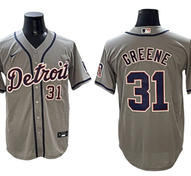 Detroit Tigers 31 Riley Greene Gray Road Limited Jersey
