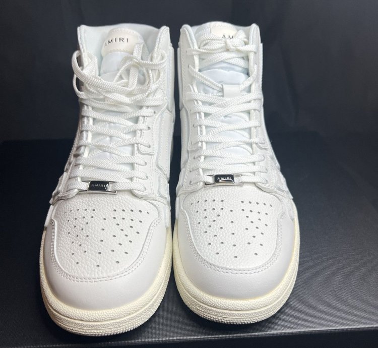Amiri High Top White Skeleton Leather Sneaker