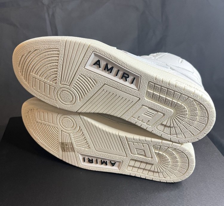Amiri High Top White Skeleton Leather Sneaker