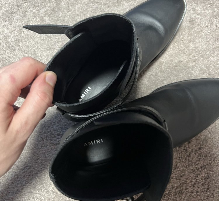 Amiri Leather Buckle Boot