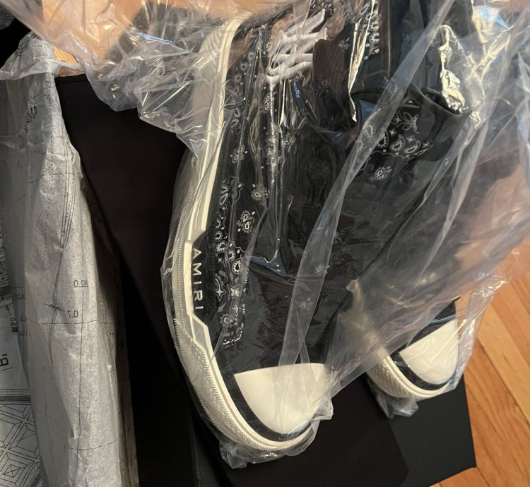 Amiri Leather-trimmed Paisley-print Canvas High-top Sneakers