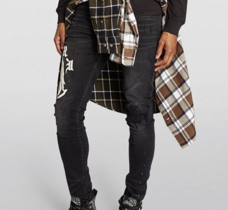 Amiri Leather-trimmed Paisley-print Canvas High-top Sneakers