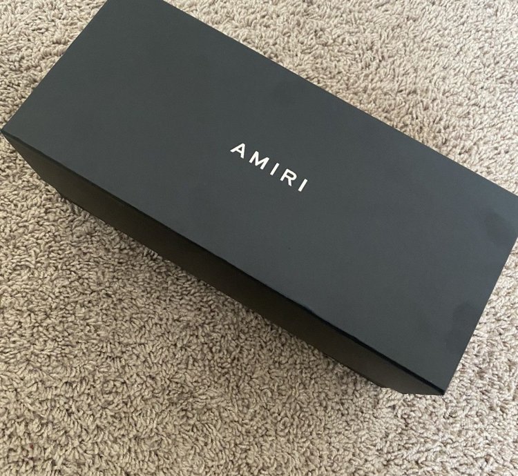 Amiri Logo Pool Slide Black
