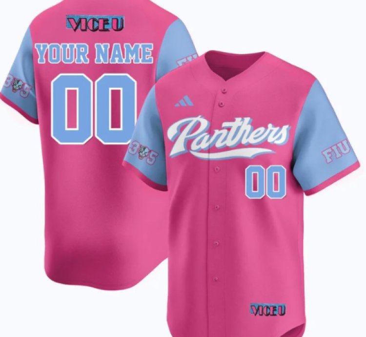 Custom Fiu Baseball Jersey Name Number 2025 Vice U All Stitched Pink