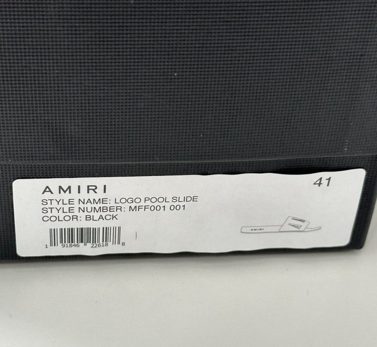 Amiri Logo Pool Slides New Black 41