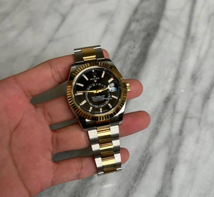 Rolex Sky-dweller 2 Tone Oyster Black Bnib 2025