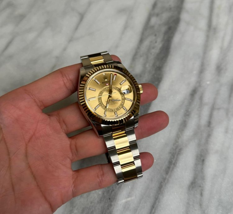 Rolex Sky-dweller 2 Tone Oyster Champagne Bnib 2025