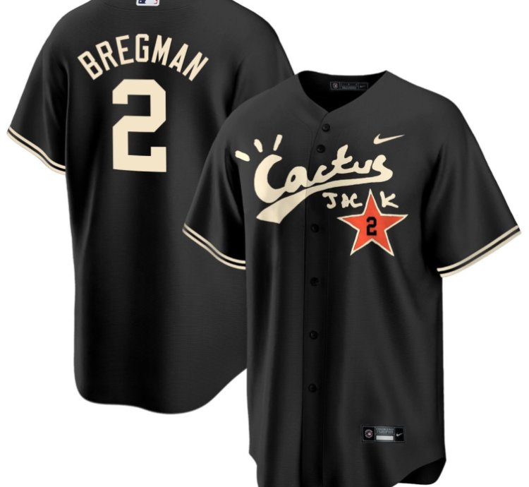 Alex Bregman 2 Houston Astros Cactus Jack Black Jersey