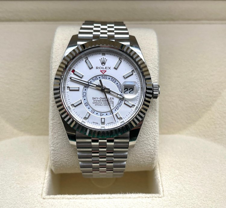 Rolex Sky-dweller 2021 Model Jubilee White Dial