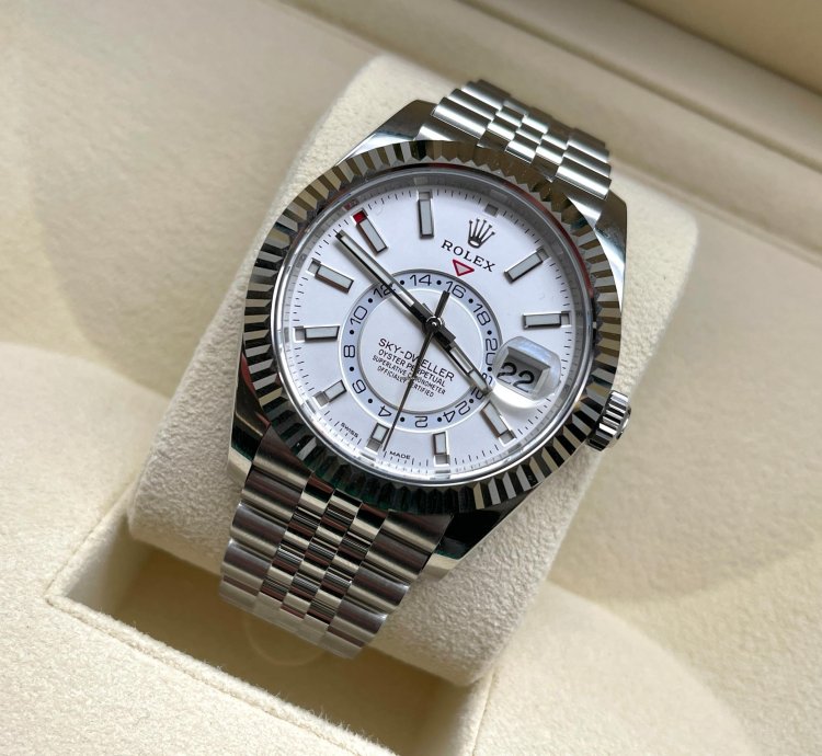 Rolex Sky-dweller 2021 Model Jubilee White Dial