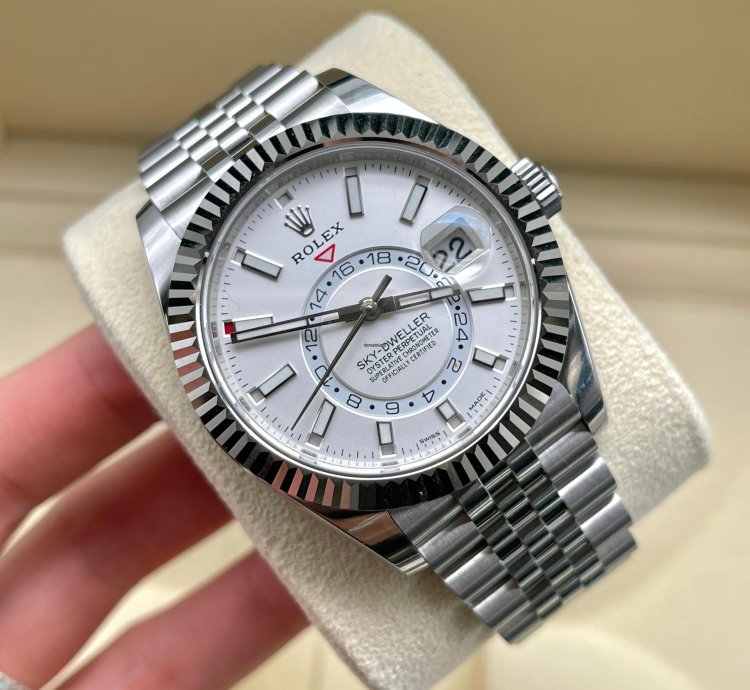Rolex Sky-dweller 2021 Model Jubilee White Dial
