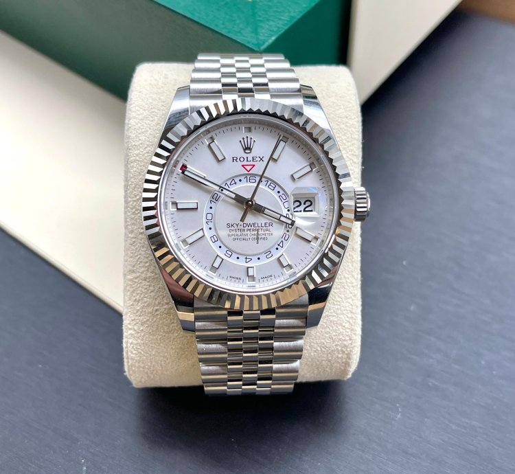Rolex Sky-dweller 2021 Model Jubilee White Dial