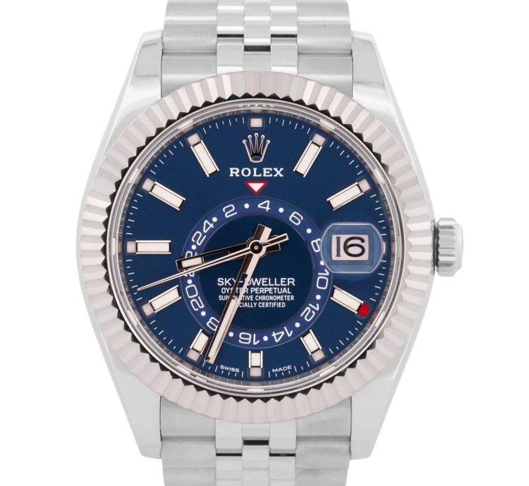 Rolex Sky-dweller 2021 New Papers Rolex Sky-dweller Blue Jubilee 18k 42mm Steel 326934 Box