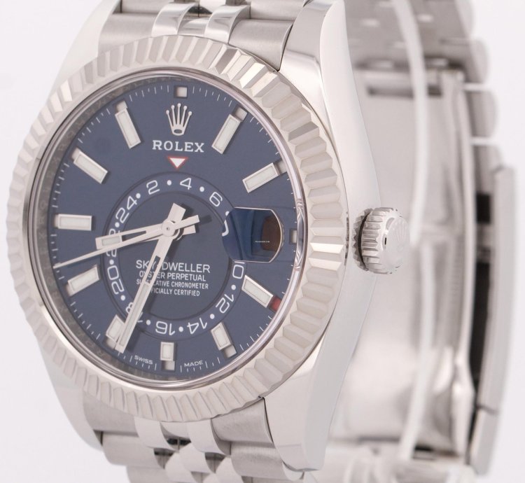 Rolex Sky-dweller 2021 New Papers Rolex Sky-dweller Blue Jubilee 18k 42mm Steel 326934 Box